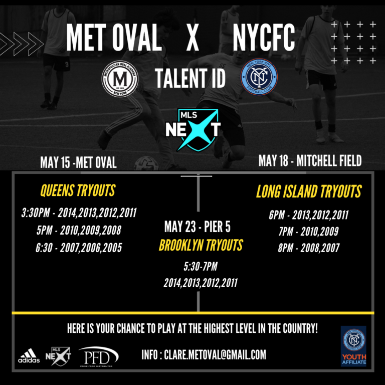 Tryouts Metropolitan Oval Academy